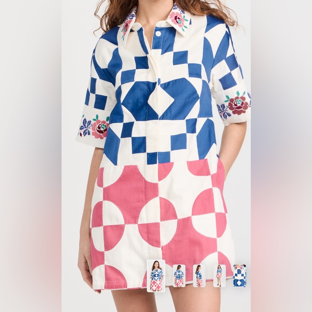 Sea Tanya Patchwork Short Sleeve Dress